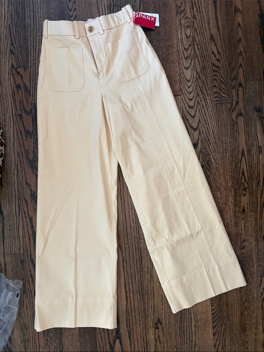 SPANX Wide-Leg High-Rise Pants in sunbeam